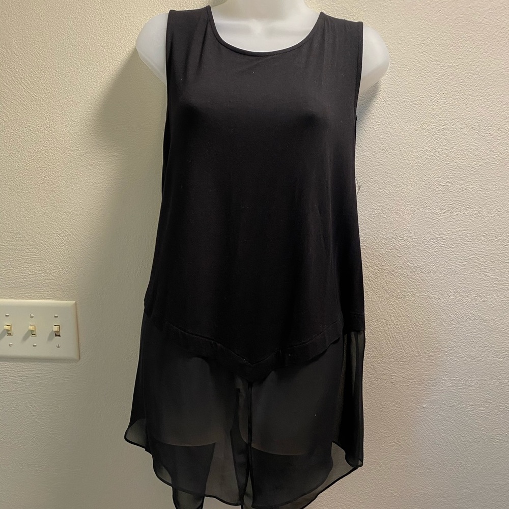 Alfani Women’s sleeveless top with Sheer Bottom